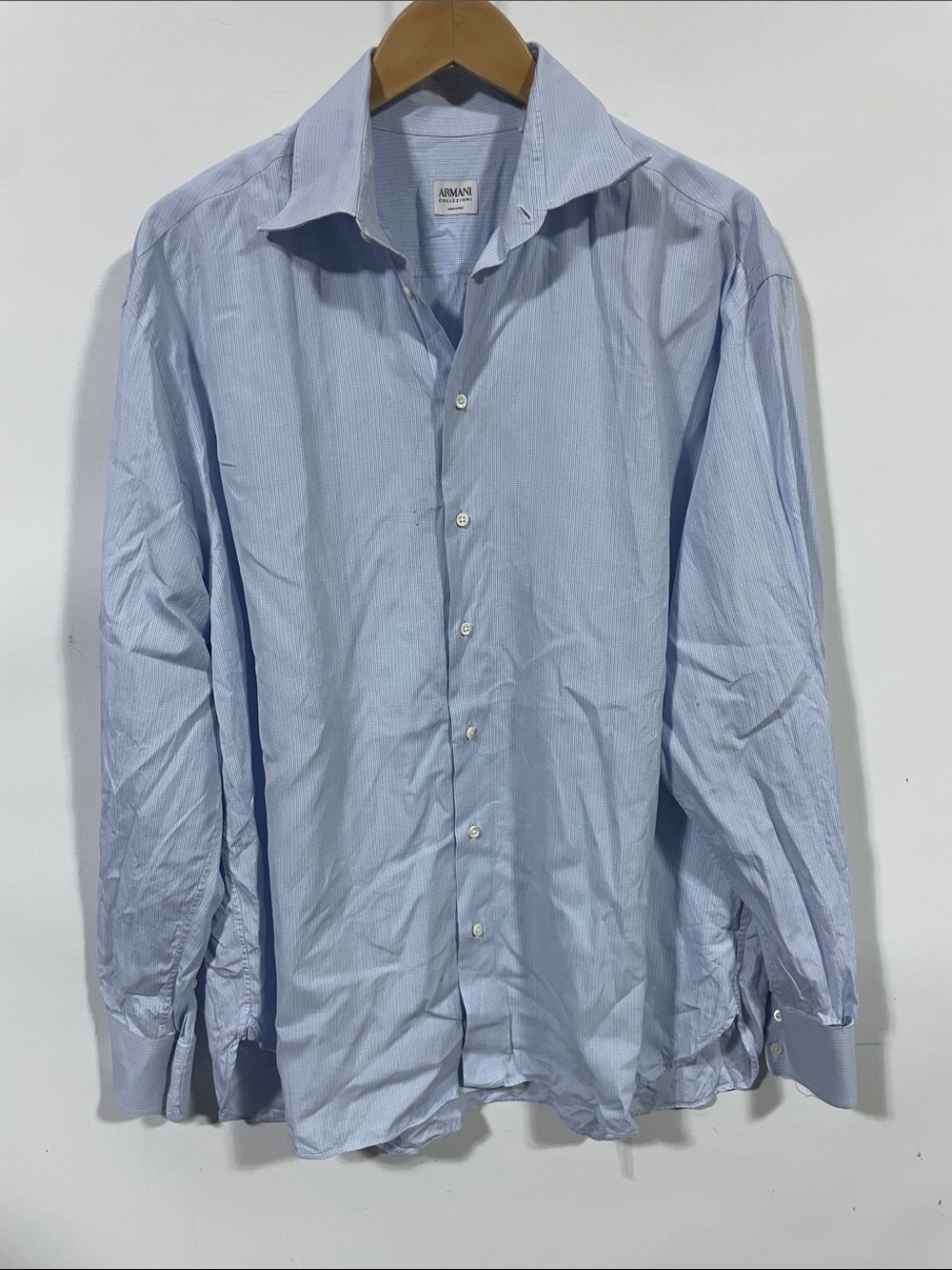 Armani Collezioni Pale Blue Men's Dress Shirt
